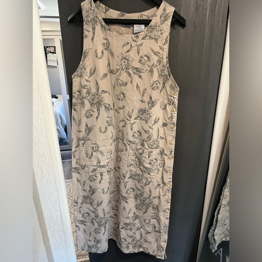 Vintage Erika & Co Linen midi dress